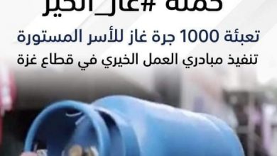 Photo of حملة غاز_الخير لتعبئة 1000 جرة غاز في قطاع غزة بتنفيذ من مبادري العمل الخيري في قطاع غزة