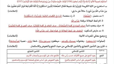 Photo of نموذج امتحان  تجريبي بمادة التربية الاسلامية مع الحل